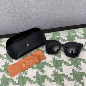 DIFF Bella Matte Black Sunglasses
